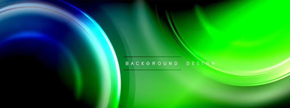 Circles lines and bubbles on bright glowing effect gradient with light and 스톡 일러스트