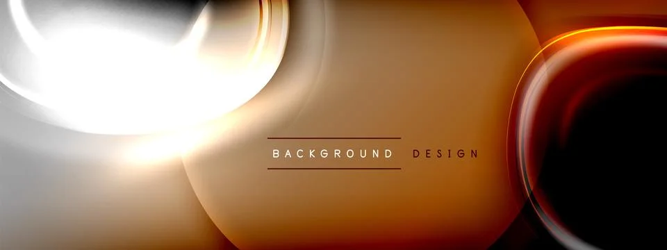 Circles lines and bubbles on bright glowing effect gradient with light and イラスト素材