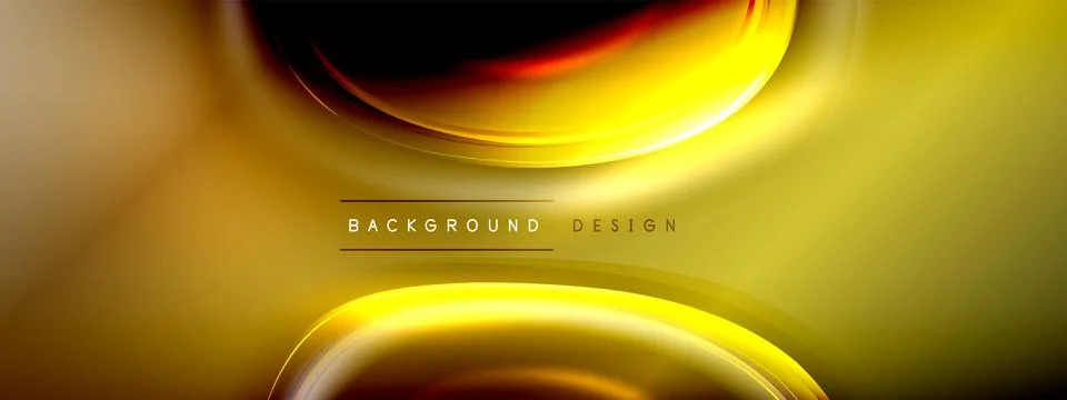Circles lines and bubbles on bright glowing effect gradient with light and 库存插图