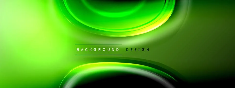 Circles lines and bubbles on bright glowing effect gradient with light and Stock Illustration