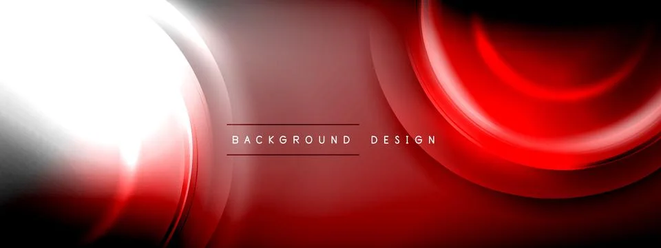 Circles lines and bubbles on bright glowing effect gradient with light and Illustrazione stock