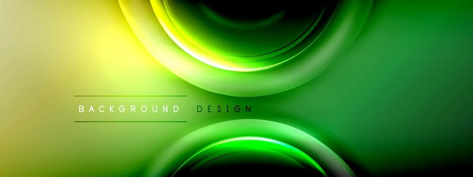 Circles lines and bubbles on bright glowing effect gradient with light and 스톡 일러스트