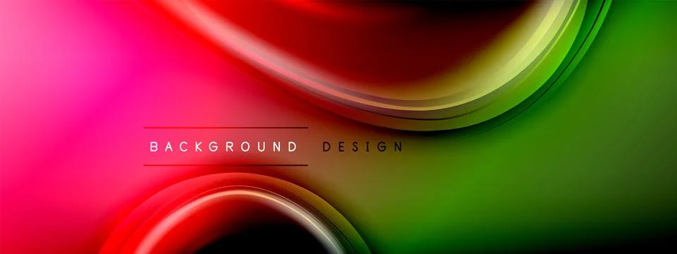 Circles lines and bubbles on bright glowing effect gradient with light and Stock Illustration