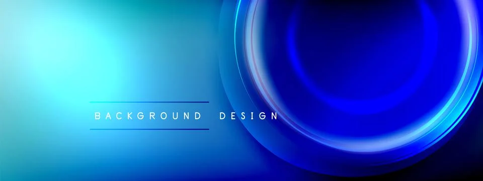 Circles lines and bubbles on bright glowing effect gradient with light and イラスト素材