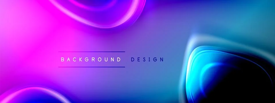 Circles lines and bubbles on bright glowing effect gradient with light and Stock Illustration