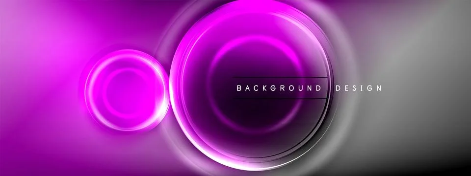 Circles lines and bubbles on bright glowing effect gradient with light and 스톡 일러스트