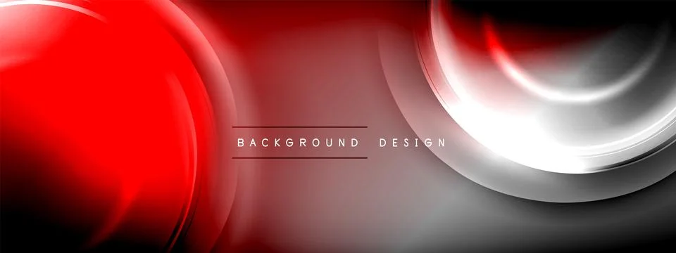 Circles lines and bubbles on bright glowing effect gradient with light and Stock Illustration
