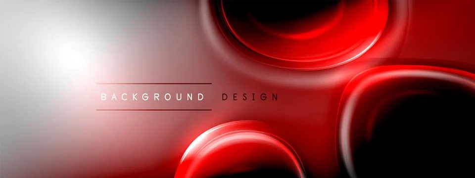 Circles lines and bubbles on bright glowing effect gradient with light and Stock Illustration
