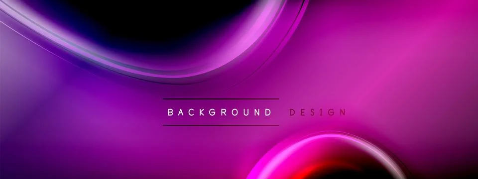 Circles lines and bubbles on bright glowing effect gradient with light and Illustrazione stock