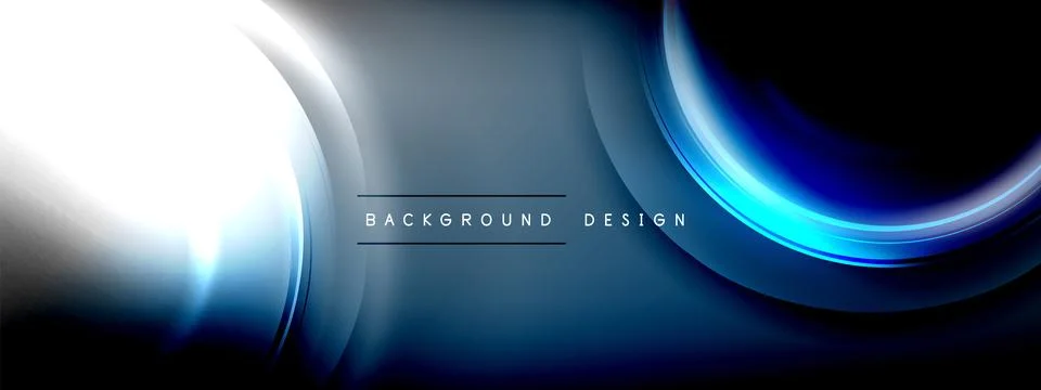 Circles lines and bubbles on bright glowing effect gradient with light and 스톡 일러스트