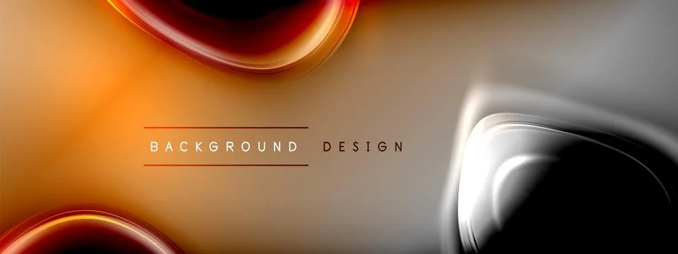 Circles lines and bubbles on bright glowing effect gradient with light and Stock Illustration