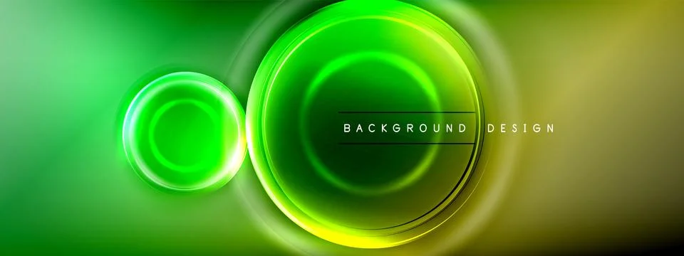 Circles lines and bubbles on bright glowing effect gradient with light and 스톡 일러스트