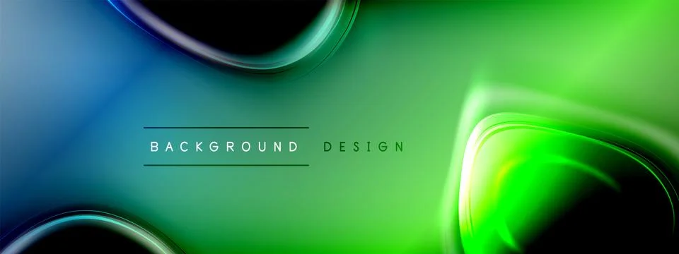 Circles lines and bubbles on bright glowing effect gradient with light and Illustrazione stock