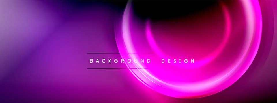 Circles lines and bubbles on bright glowing effect gradient with light and 스톡 일러스트