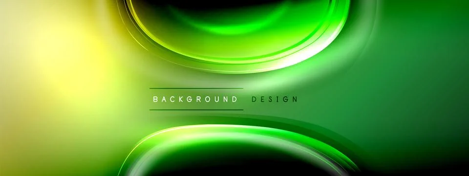 Circles lines and bubbles on bright glowing effect gradient with light and Stock Illustration