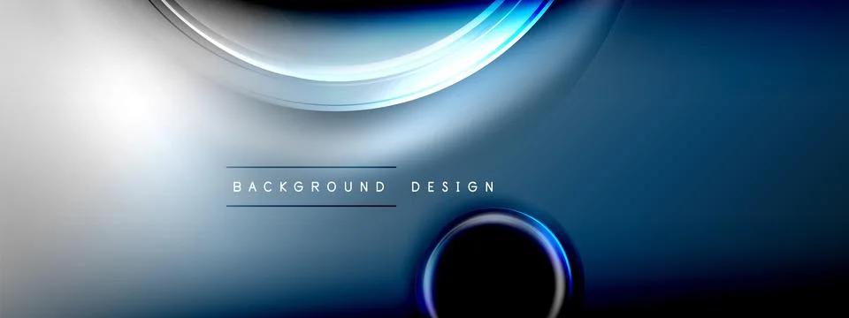 Circles lines and bubbles on bright glowing effect gradient with light and Illustrazione stock