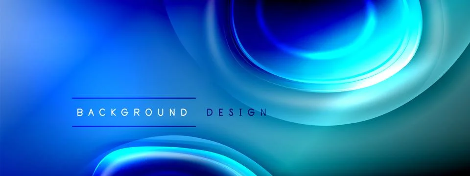 Circles lines and bubbles on bright glowing effect gradient with light and 스톡 일러스트