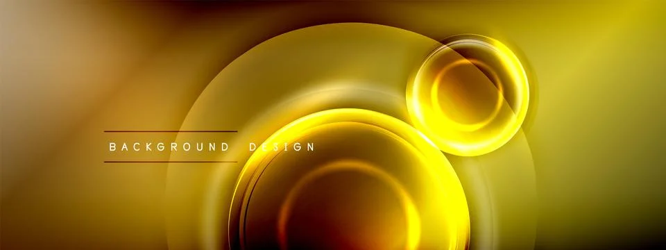 Circles lines and bubbles on bright glowing effect gradient with light and 스톡 일러스트