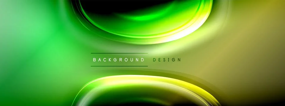 Circles lines and bubbles on bright glowing effect gradient with light and Stock Illustration