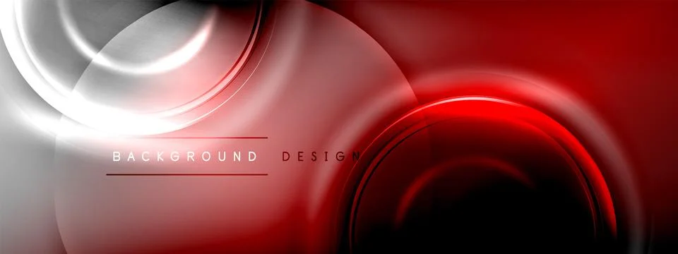 Circles lines and bubbles on bright glowing effect gradient with light and Stock Illustration
