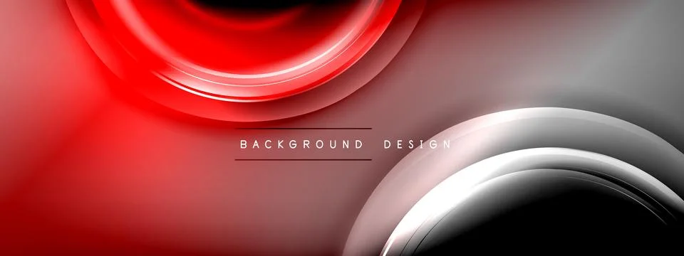 Circles lines and bubbles on bright glowing effect gradient with light and 库存插图