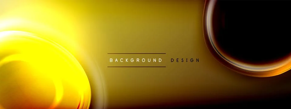 Circles lines and bubbles on bright glowing effect gradient with light and Illustrazione stock