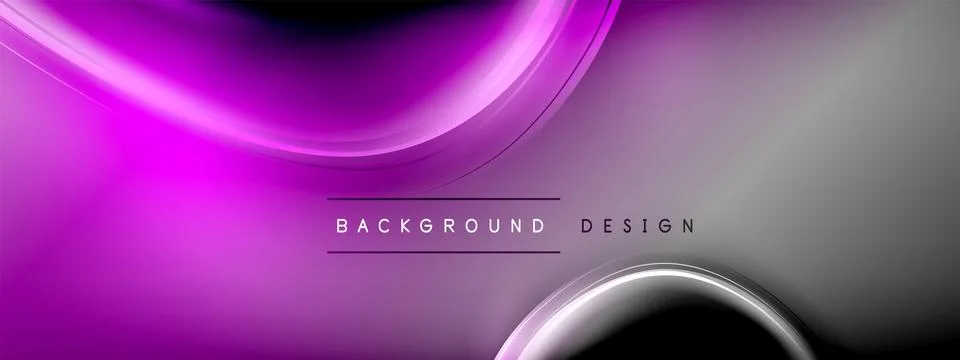 Circles lines and bubbles on bright glowing effect gradient with light and Illustrazione stock