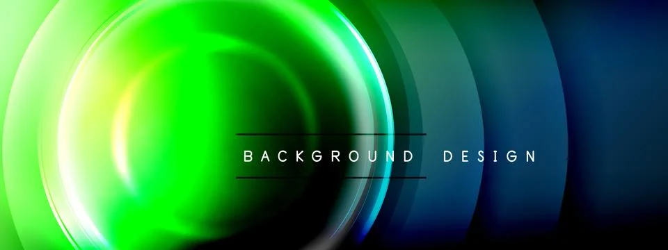 Circles lines and bubbles on bright glowing effect gradient with light and 스톡 일러스트