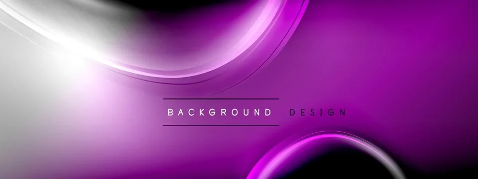 Circles lines and bubbles on bright glowing effect gradient with light and Stock Illustration