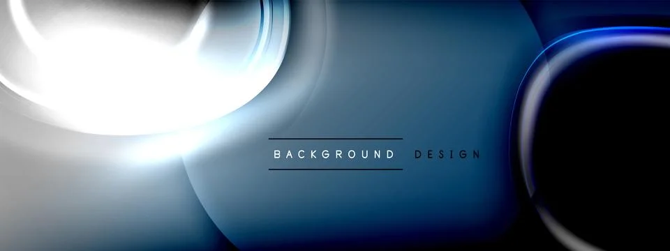 Circles lines and bubbles on bright glowing effect gradient with light and Illustrazione stock