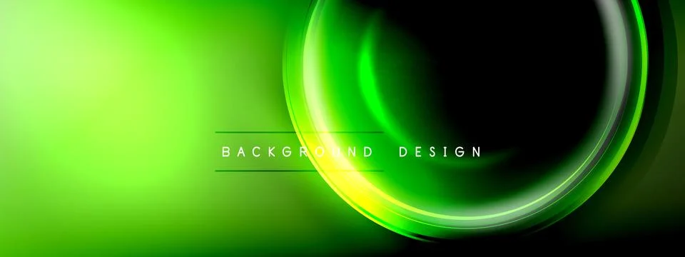 Circles lines and bubbles on bright glowing effect gradient with light and Illustrazione stock