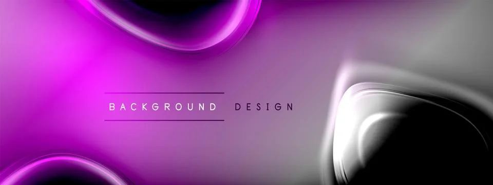 Circles lines and bubbles on bright glowing effect gradient with light and Illustrazione stock