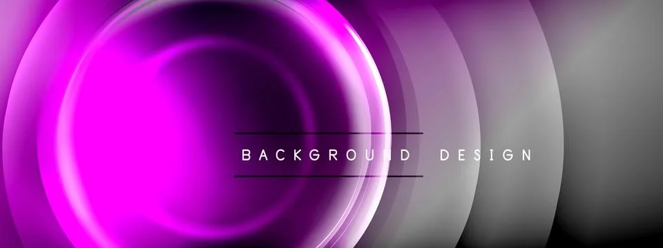 Circles lines and bubbles on bright glowing effect gradient with light and 스톡 일러스트