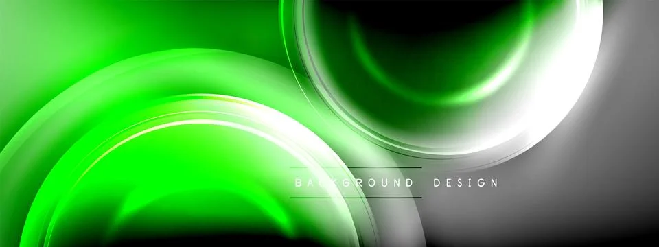 Circles lines and bubbles on bright glowing effect gradient with light and Stock Illustration