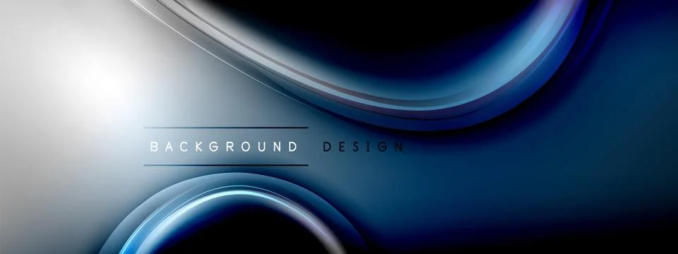Circles lines and bubbles on bright glowing effect gradient with light and Stock Illustration