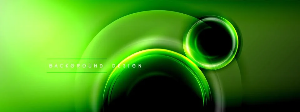 Circles lines and bubbles on bright glowing effect gradient with light and 스톡 일러스트