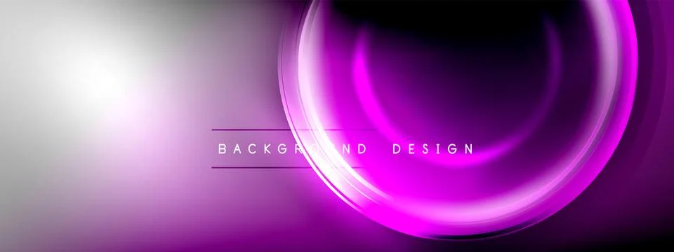 Circles lines and bubbles on bright glowing effect gradient with light and 스톡 일러스트
