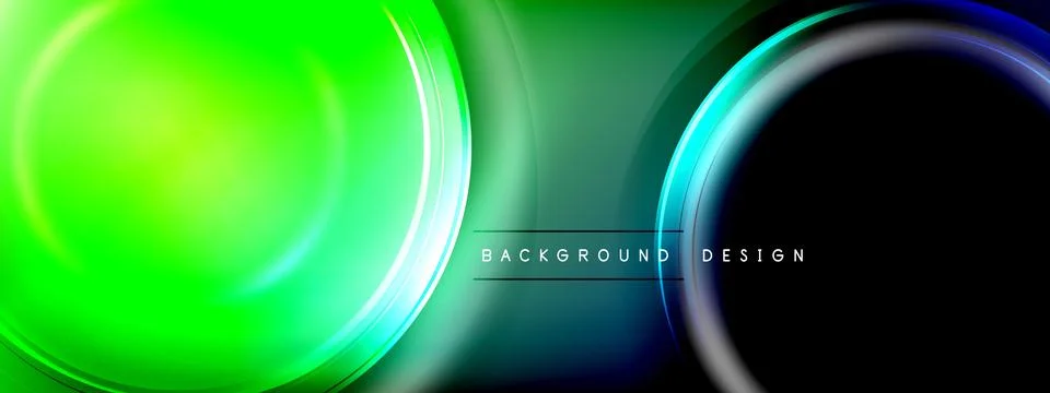 Circles lines and bubbles on bright glowing effect gradient with light and 스톡 일러스트