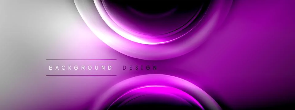 Circles lines and bubbles on bright glowing effect gradient with light and 스톡 일러스트