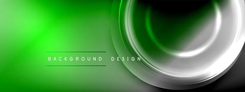 Circles lines and bubbles on bright glowing effect gradient with light and Stock Illustration