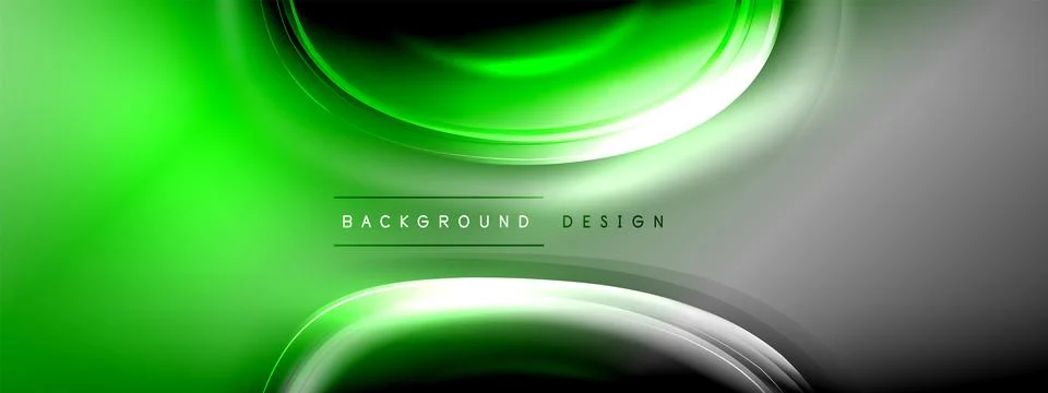 Circles lines and bubbles on bright glowing effect gradient with light and Illustrazione stock