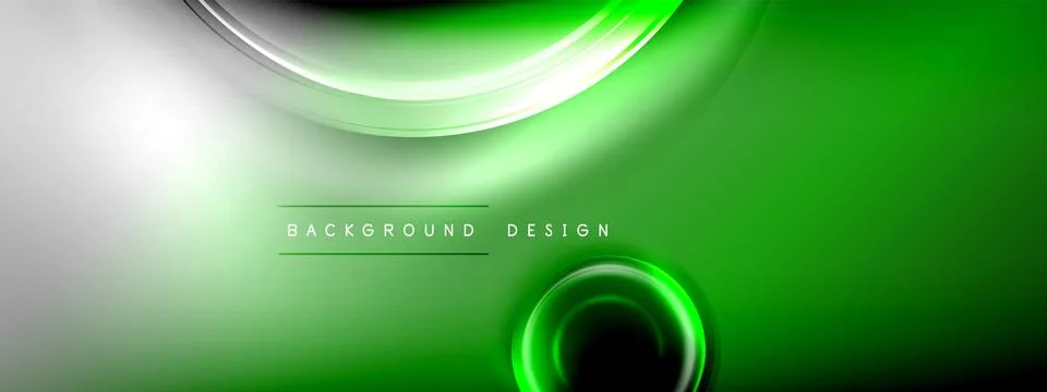 Circles lines and bubbles on bright glowing effect gradient with light and 库存插图