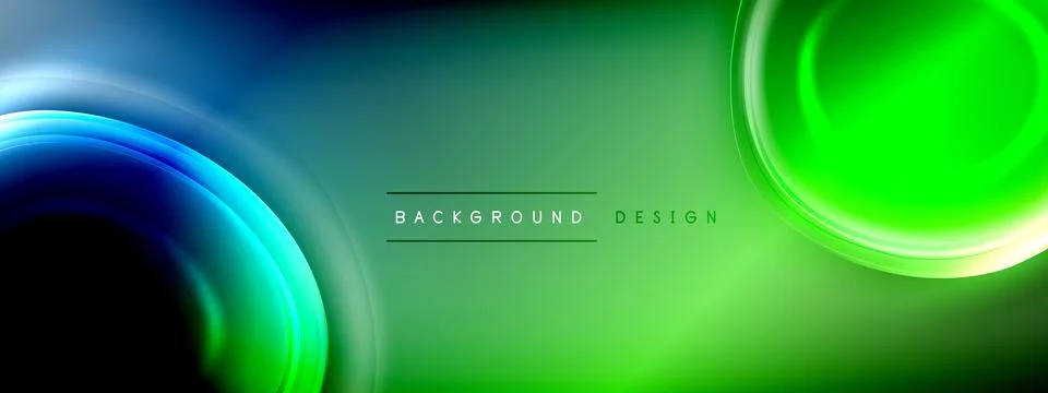 Circles lines and bubbles on bright glowing effect gradient with light and Stock Illustration