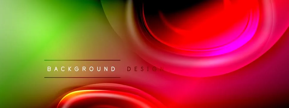 Circles lines and bubbles on bright glowing effect gradient with light and 스톡 일러스트