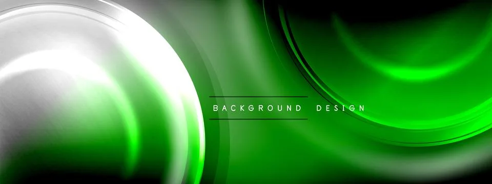 Circles lines and bubbles on bright glowing effect gradient with light and Stock Illustration
