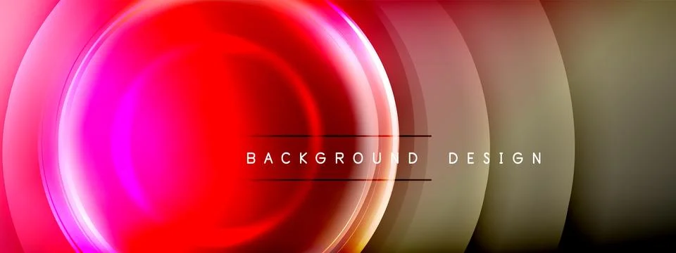 Circles lines and bubbles on bright glowing effect gradient with light and 스톡 일러스트