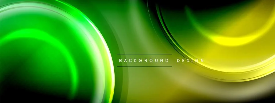 Circles lines and bubbles on bright glowing effect gradient with light and Illustrazione stock