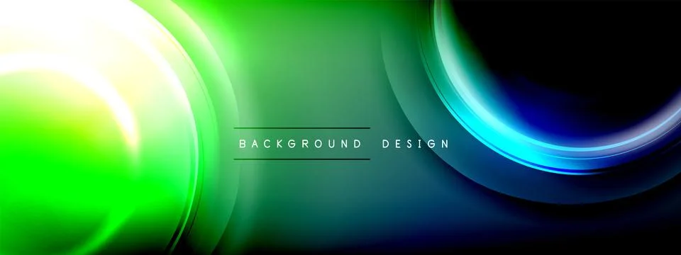 Circles lines and bubbles on bright glowing effect gradient with light and 스톡 일러스트