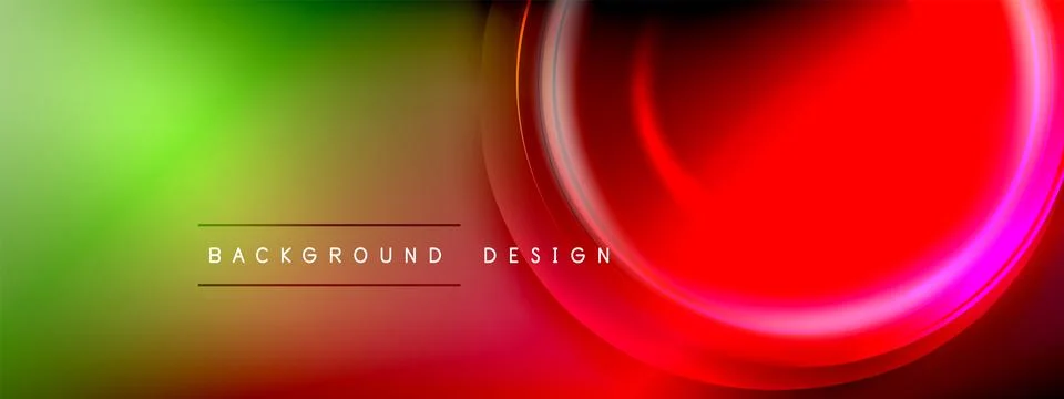 Circles lines and bubbles on bright glowing effect gradient with light and 스톡 일러스트