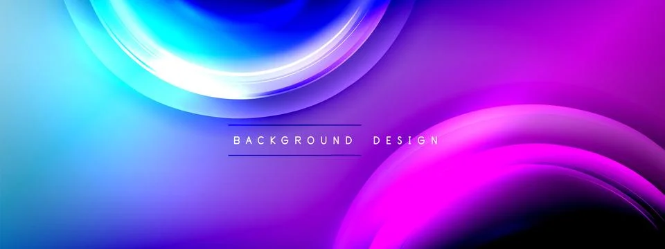Circles lines and bubbles on bright glowing effect gradient with light and 스톡 일러스트